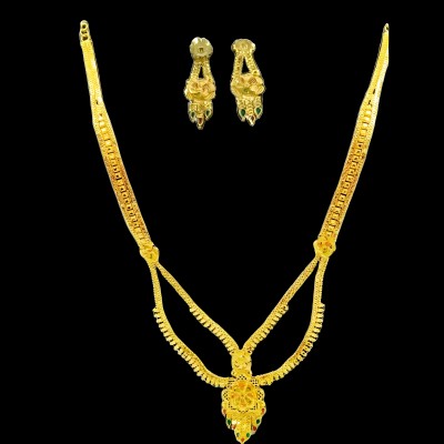 Sulakshyaa Alloy Gold-plated Gold Jewellery Set(Pack of 3)