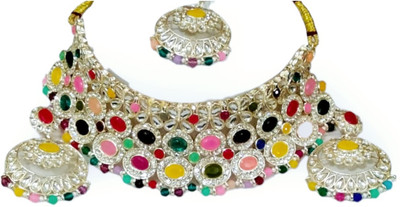 Achivus Alloy Gold-plated Multicolor Jewellery Set(Pack of 4)