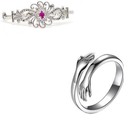 Vipunj Stainless Steel Sterling Silver Silver Jewellery Set(Pack of 2)