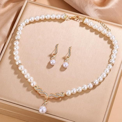 Lishanti Stainless Steel Gold, White Jewellery Set(Pack of 1)