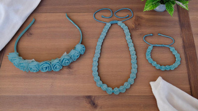 Productmine Alloy Blue Jewellery Set(Pack of 3)