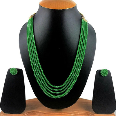 yash gems Crystal Green Jewellery Set(Pack of 1)