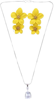SRK Fashions Alloy White, Yellow Jewellery Set(Pack of 1)