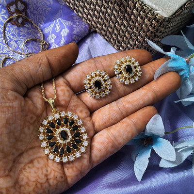 kaamil Brass Black, Silver, Gold Jewellery Set(Pack of 1)