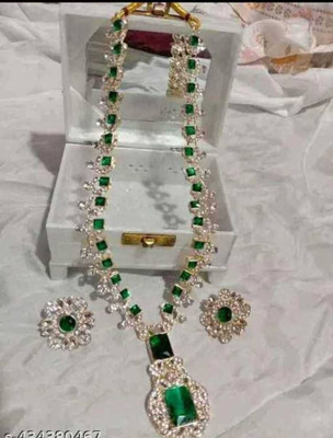 TWOLOVER Alloy Gold-plated Green Jewellery Set(Pack of 1)