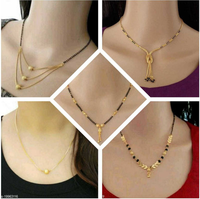 Ms Jewels Metal Gold-plated Gold Jewellery Set(Pack of 5)