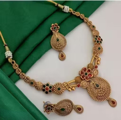 Pamadhya Brass, Copper Multicolor Jewellery Set(Pack of 1)