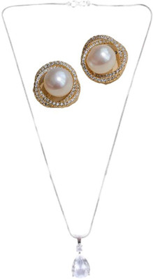 SKG Fashions Stone White, White Jewellery Set(Pack of 1)
