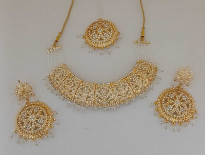 Marsify World Brass, Alloy Sterling Silver Gold, White Jewellery Set(Pack of 1)