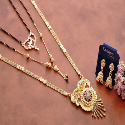 Dency Brass Gold-plated Gold Jewellery Set(Pack of 1)