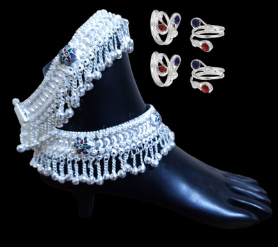 SONU SELECT Alloy Silver Multicolor Jewellery Set(Pack of 1)
