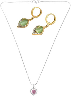 SRK Fashions Alloy Pink, Green Jewellery Set(Pack of 1)