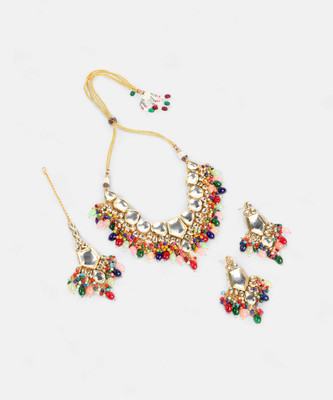 SOHI Alloy Gold-plated Multicolor Jewellery Set(Pack of 3)