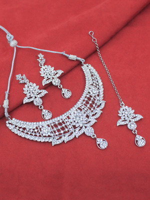 SAIYONI Alloy Silver Jewellery Set(Pack of 1)