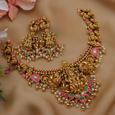 YIMBLI Brass Gold-plated Gold Jewellery Set(Pack of 1)
