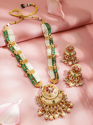 RUBANS Brass Gold-plated Gold Jewellery Set(Pack of 2)