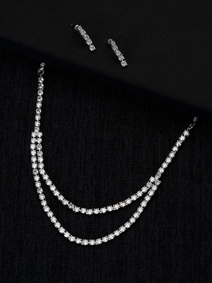 house of common Brass Silver Silver Jewellery Set(Pack of 3)