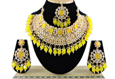 VATSALYA creation Alloy Gold-plated Yellow Jewellery Set(Pack of 1)