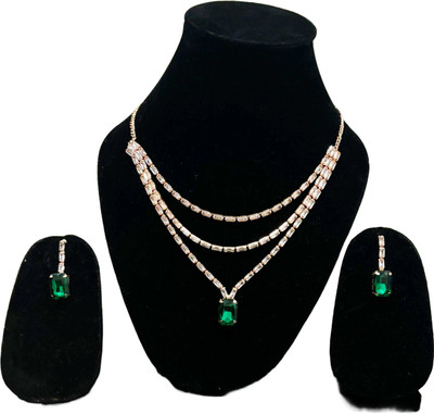 V.V. Sons Alloy Rose Gold Jewellery Set(Pack of 1)