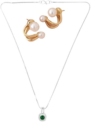 SRK Fashions Alloy Green, Gold Jewellery Set(Pack of 1)