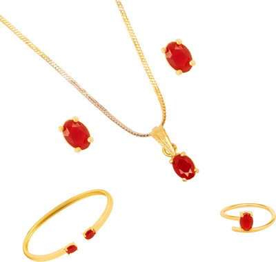 M Creation Alloy Gold-plated Multicolor Jewellery Set(Pack of 1)