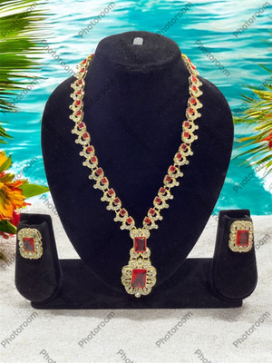 JASH Alloy Red Jewellery Set(Pack of 1)