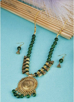 Lathar Alloy Green Jewellery Set(Pack of 1)