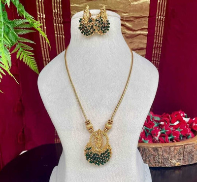 Joyful Copper Gold-plated Green, Gold Jewellery Set(Pack of 1)