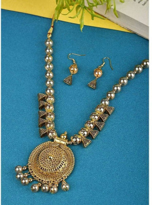 SKG Fashion Store Alloy Gold-plated Gold Jewellery Set(Pack of 1)