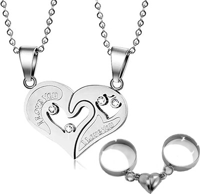 Thrillz Stainless Steel Silver Silver Jewellery Set(Pack of 1)