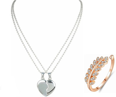 Vipunj Brass, Copper, Alloy, Stainless Steel Copper, Gold-plated, Sterling Silver Rose Gold, Silver Jewellery Set(Pack of 2)