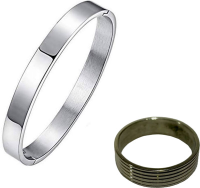 Vipunj Stainless Steel Sterling Silver, Gold-plated Silver, Gold Jewellery Set(Pack of 2)
