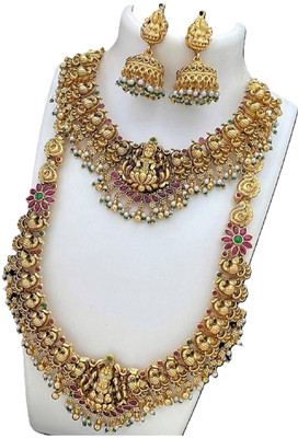 FALLALERY Alloy Gold-plated Gold Jewellery Set(Pack of 1)