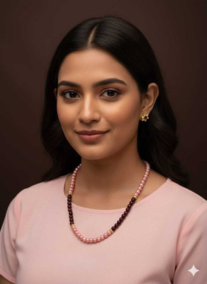 Mohini enterprises Mother of Pearl Gold-plated Pink, Maroon Jewellery Set(Pack of 1)