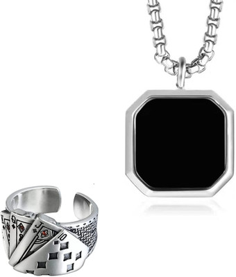Bellina Alloy Silver, Black Jewellery Set(Pack of 2)