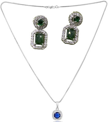 SRK Fashions Alloy Blue, Green Jewellery Set(Pack of 1)
