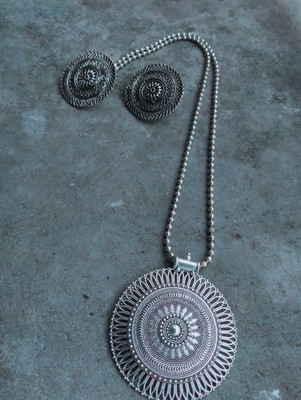 MS Creation Brass Brass, 999 Silver Silver Jewellery Set(Pack of 1)