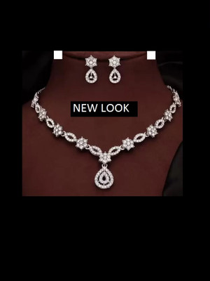 Matram Alloy Rhodium White Jewellery Set(Pack of 1)