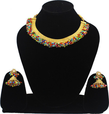 BELLACRAZE Metal, Stone Gold-plated Multicolor Jewellery Set(Pack of 1)