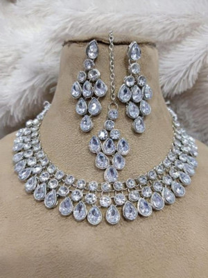 MEGAN Alloy Silver Jewellery Set(Pack of 1)