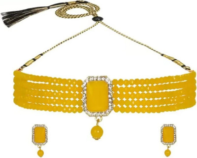 Ruhi Alloy Yellow Jewellery Set(Pack of 1)