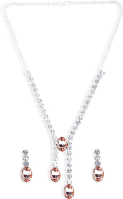 Gauri FashionHub Alloy Pink Jewellery Set(Pack of 1)