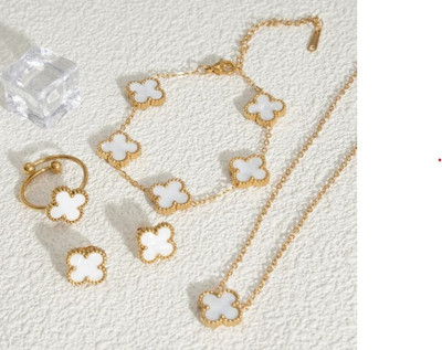 Lovemi Movements Alloy White Jewellery Set(Pack of 4)