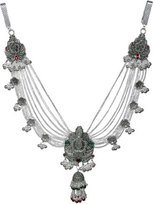 BLISS INTERNATIONAL Brass Sterling Silver Grey Jewellery Set(Pack of 1)