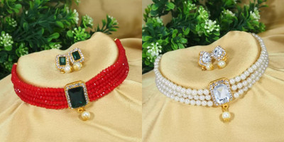 Dhirajart Alloy Multicolor Jewellery Set(Pack of 2)