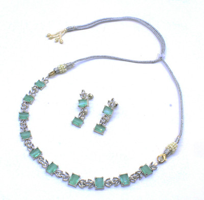 Gleamora Copper Silver Green Jewellery Set(Pack of 3)