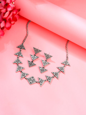 YELLOW CHIMES Alloy Silver Jewellery Set(Pack of 3)