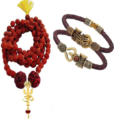 Green Spiritual Wood Brown Jewellery Set(Pack of 3)