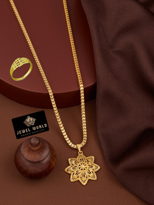 Jewel WORLD Brass, Alloy Gold-plated Gold Jewellery Set(Pack of 1)