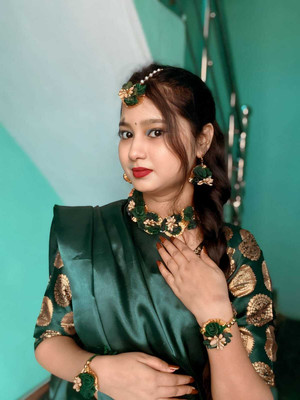 Karrington Fabric Gold, Green Jewellery Set(Pack of 1)